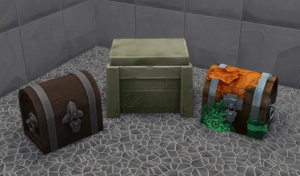 Treasure Chests as Functional Urns (ChippedSim Happy Haunts Add-On)